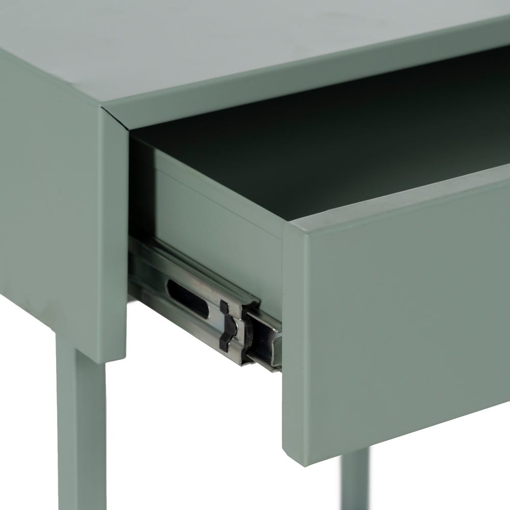 Lolahome Mesita De Noche De Acero Verde
