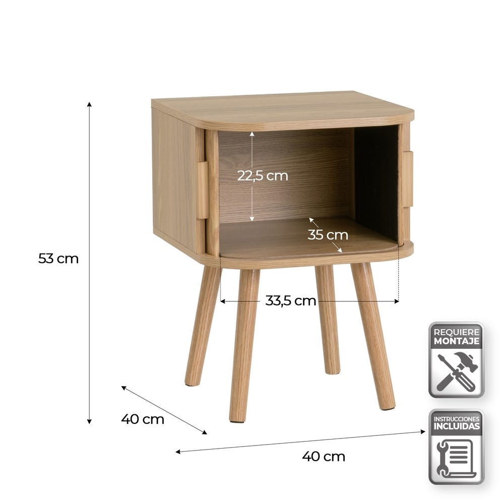 Lolahome Mesita De Noche Elia