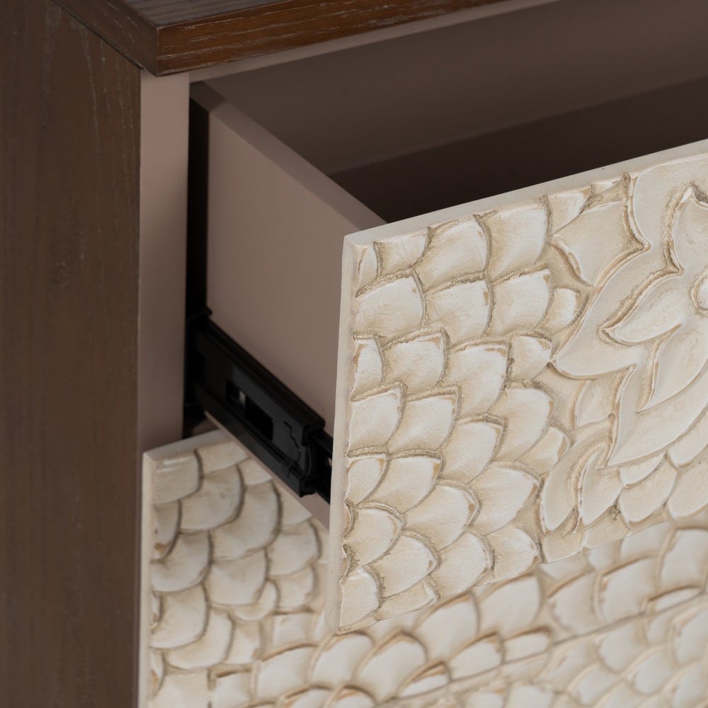 Lolahome Mesita De Noche Tallada Manacor