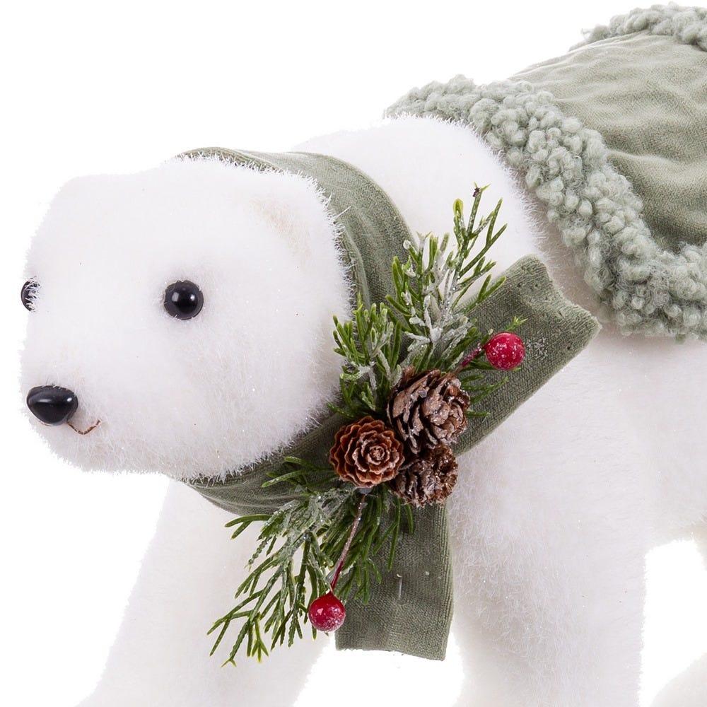 lolahome Muñeco de Navidad oso blanco de 21cm