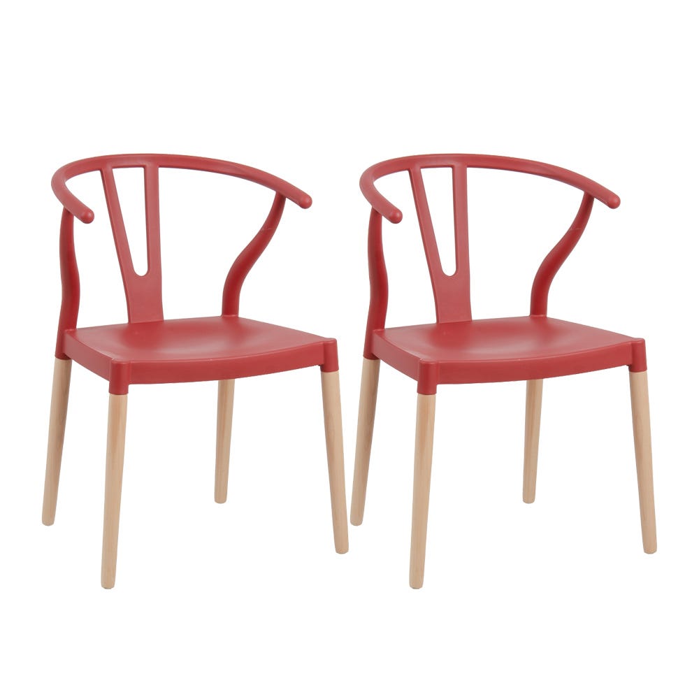 lolahome Pack 2 sillas de polipropileno