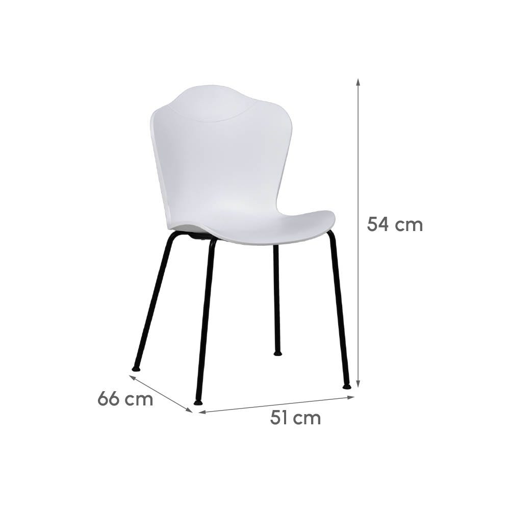 Lolahome Pack De 4 Sillas Flor De Polipropileno