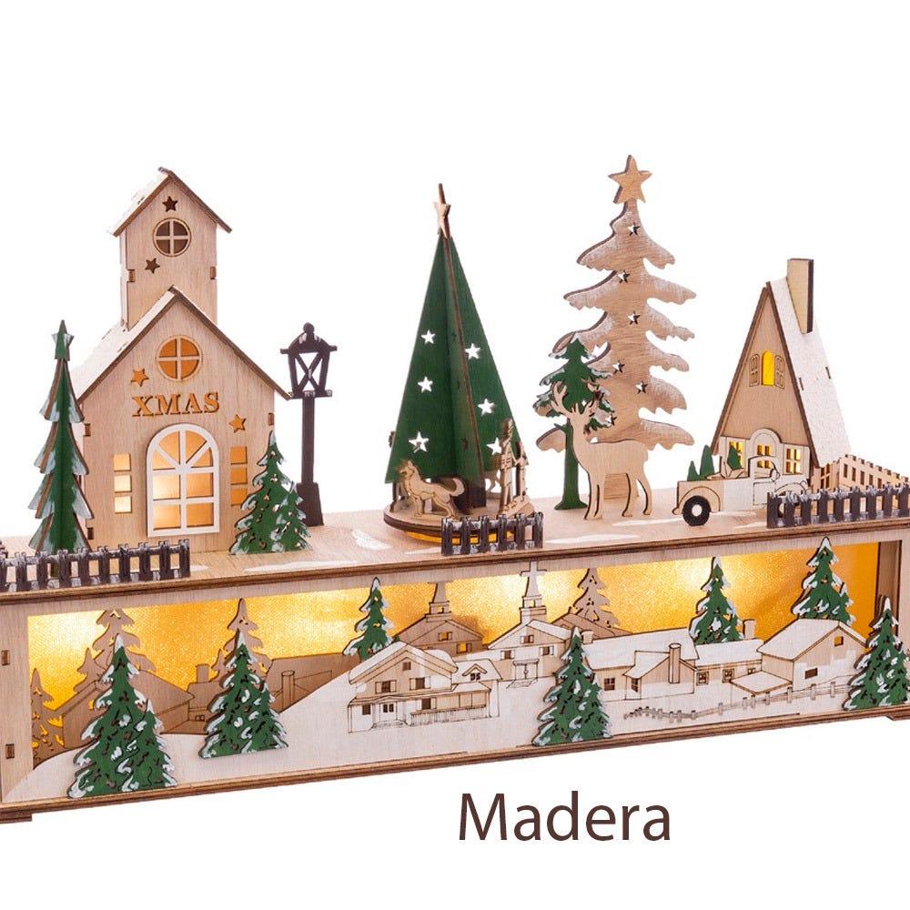 Lolahome Paisaje De Navidad Con Luz Y Sonido