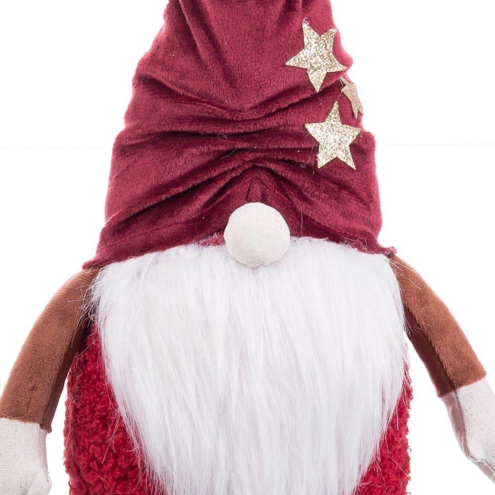 lolahome Papá Noel de tela rojo con gorro de 35 cm