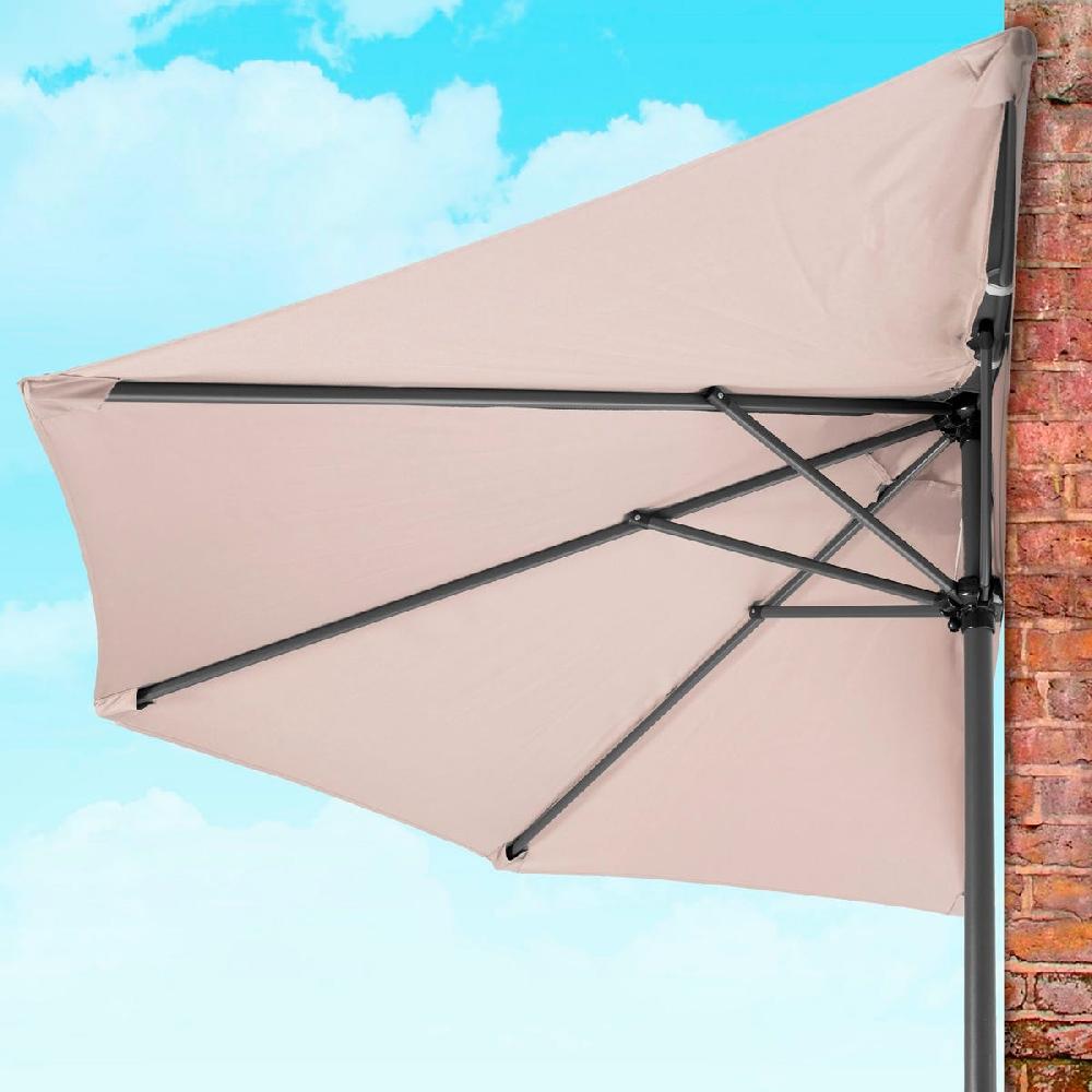 lolahome Parasol Monty de manivela de 240 cm beige