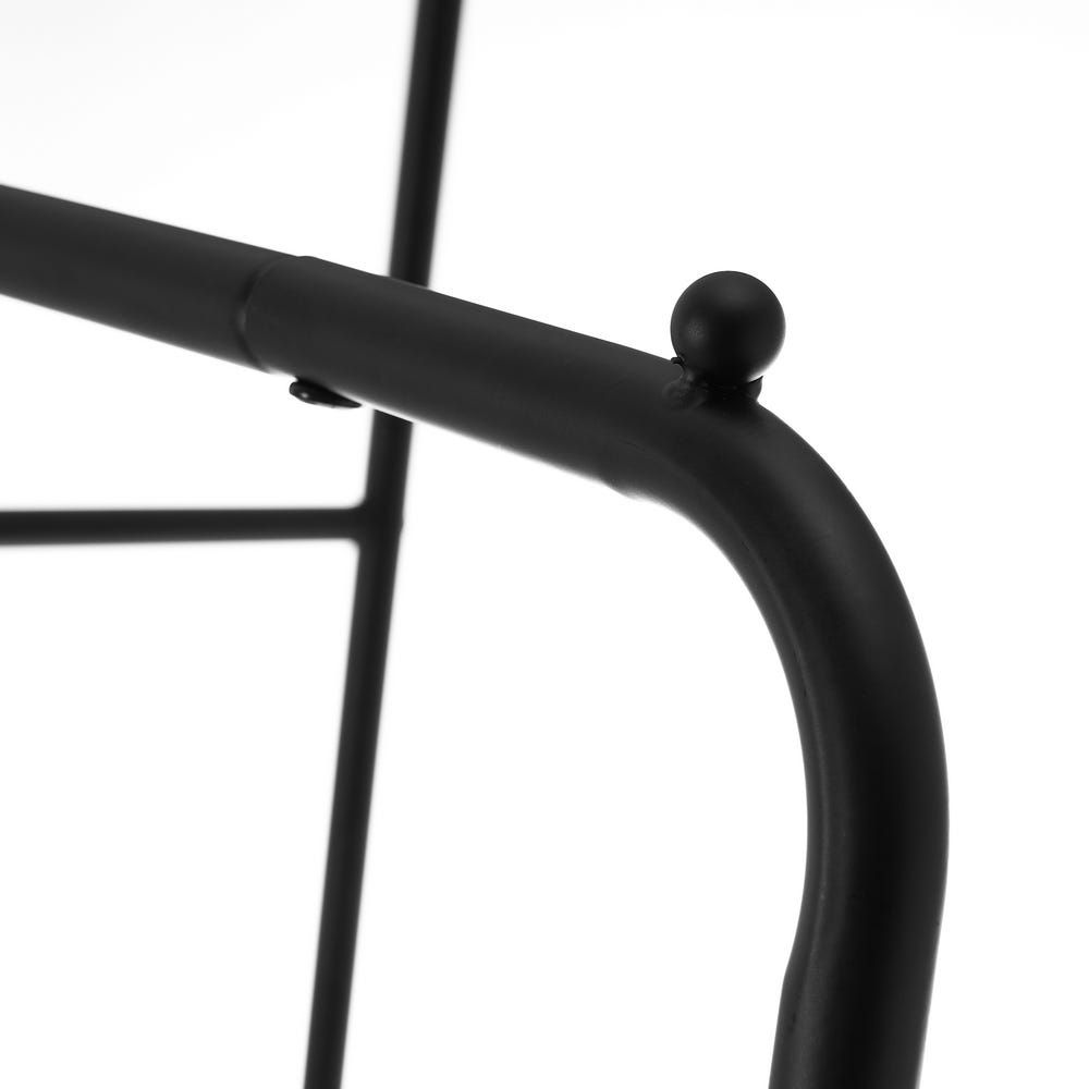 lolahome Perchero burro metálico negro con 1 balda