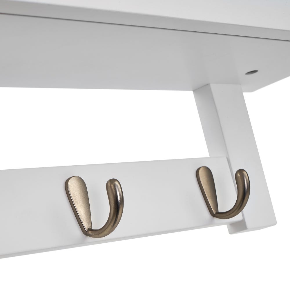 Lolahome Perchero Con Estante Blanco