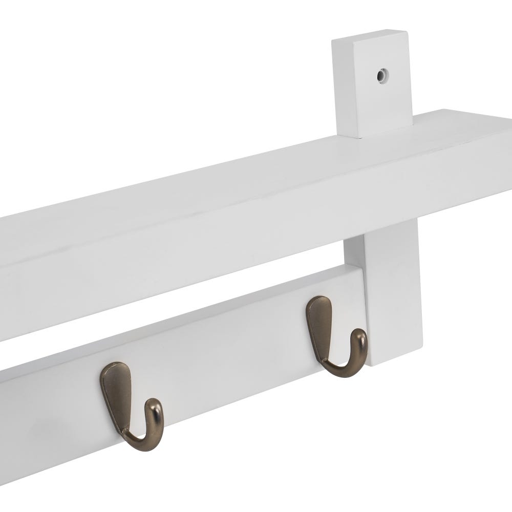 lolahome Perchero con estante blanco