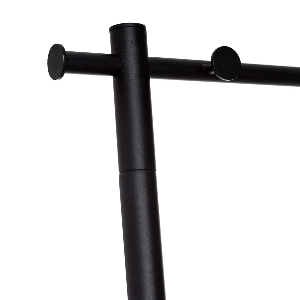 lolahome Perchero de baño metálico negro de 177cm