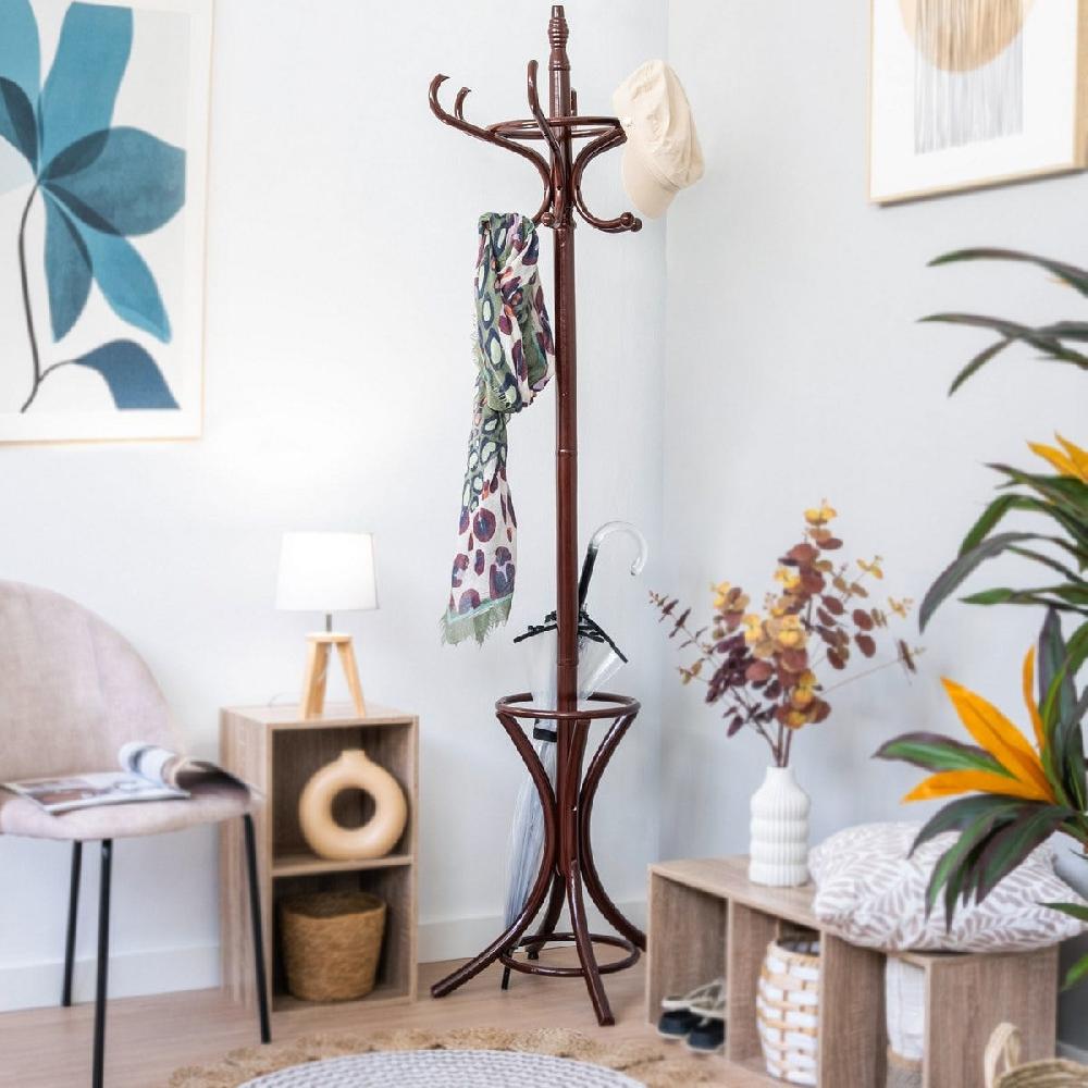 lolahome Perchero de pie marrón