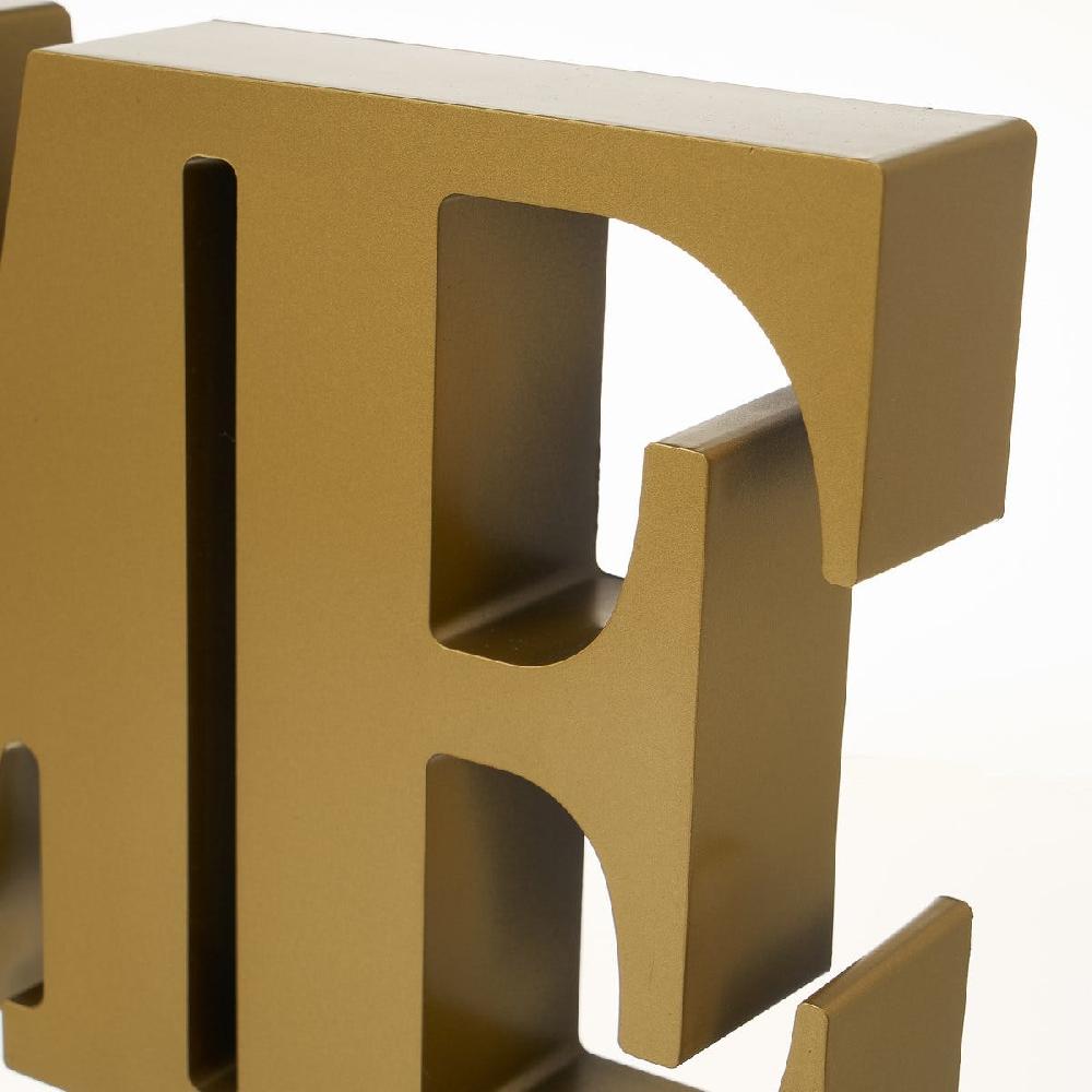 Lolahome Reloj Home Dorado Mate De 39x14 Cm