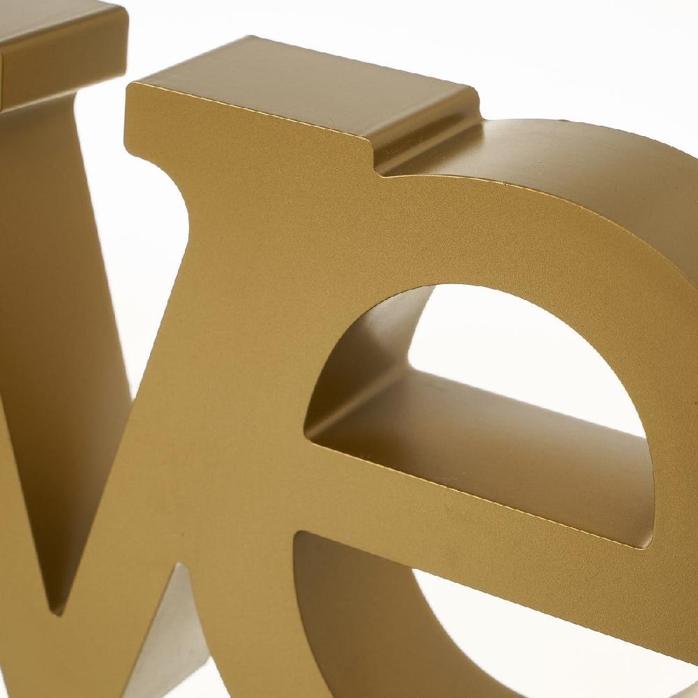 Lolahome Reloj Love Dorado Mate De 39x14 Cm