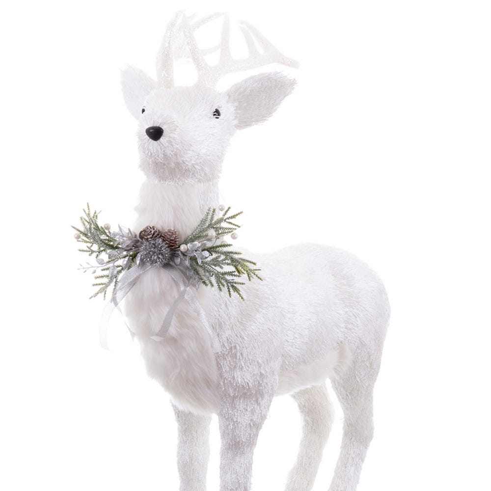 Lolahome Reno De Navidad Blanco De 108cm