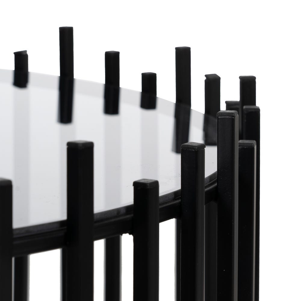 Lolahome Set De 2 Mesa De Centro Negras