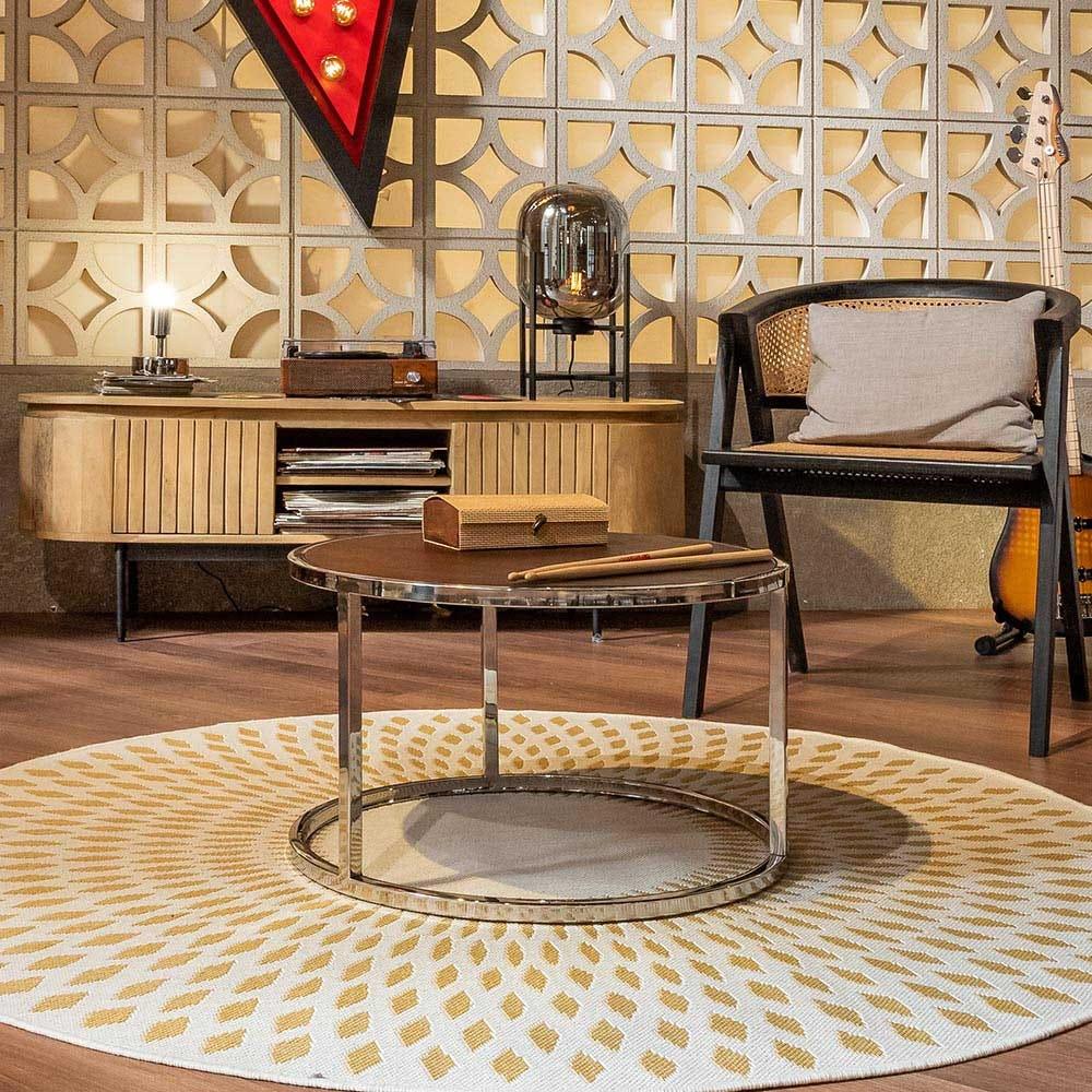 lolahome Set de 2 mesas de centro nido negras