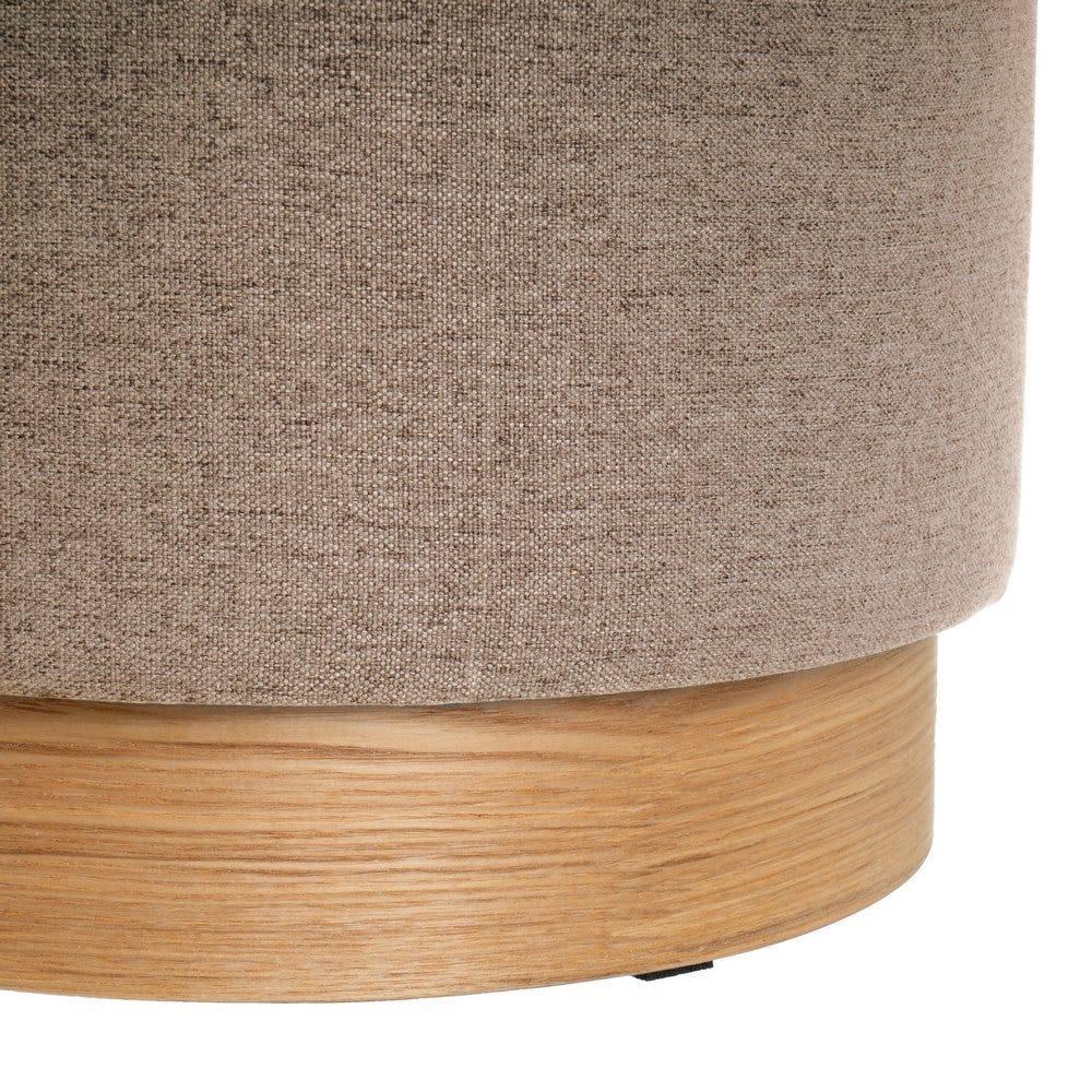 Lolahome Set De 2 Puff Baúl Redondos De Lino