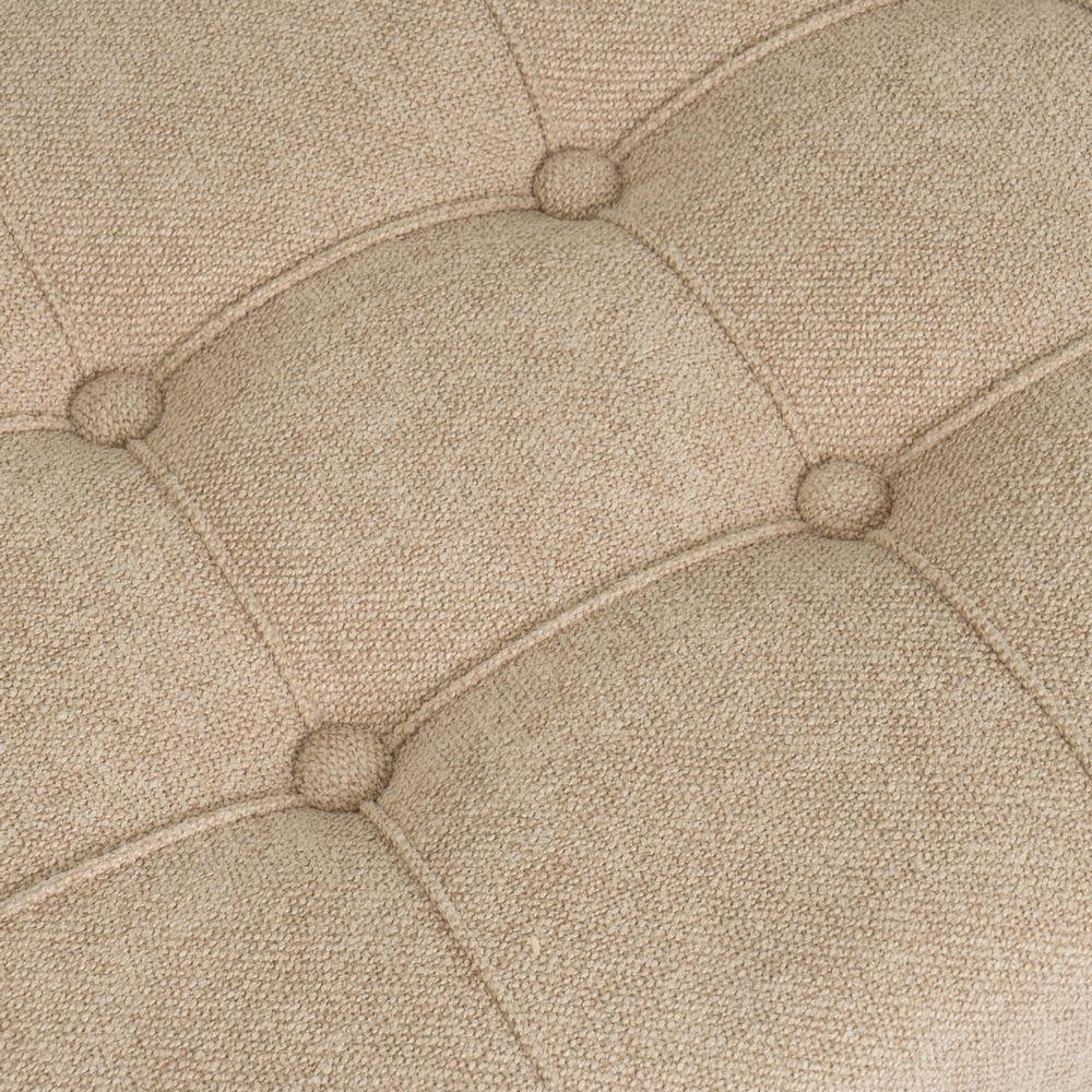 lolahome Set de 2 puff baúl tapizados lino