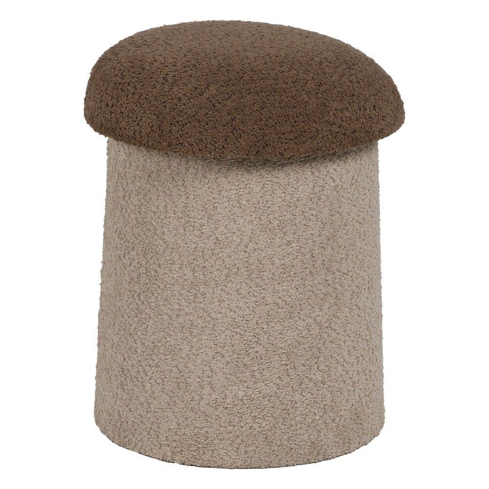 Lolahome Set De 2 Puffs Seta De Borreguito