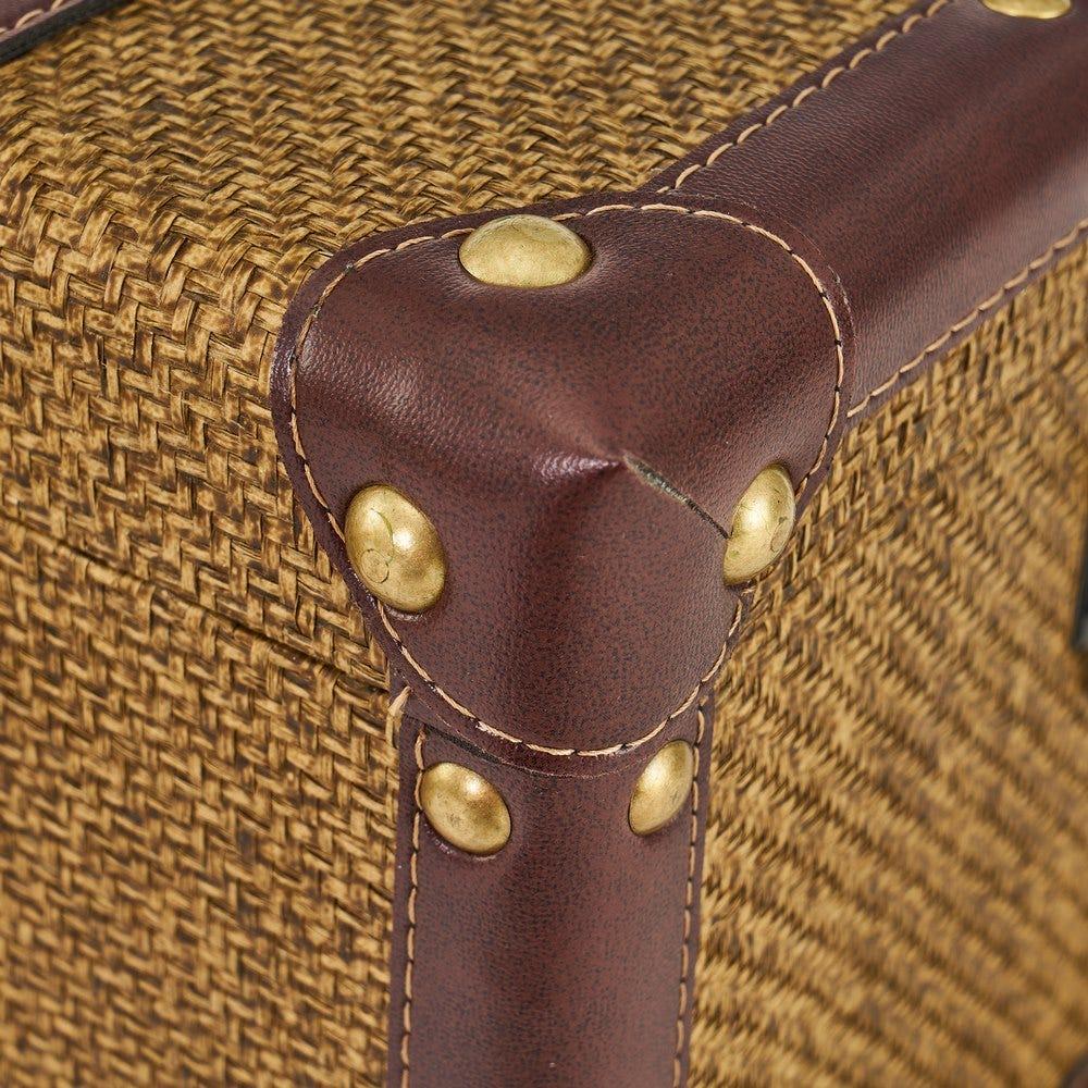 Lolahome Set De 3 Baúles De Viaje Marrones Y Beige