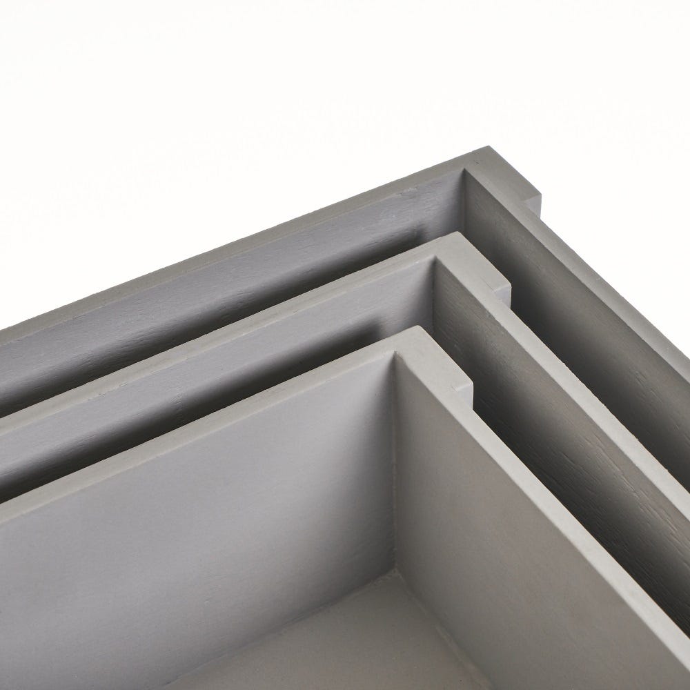 Lolahome Set De 3 Cajas Juguetero De Madera Grises