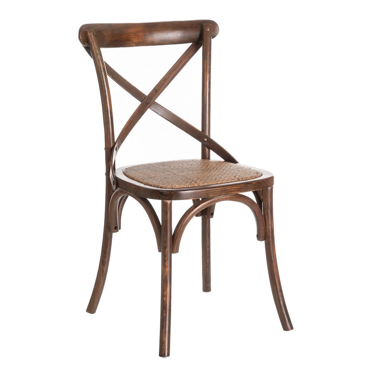 Lolahome Silla De Comedor Aspas Marrón Oscuro