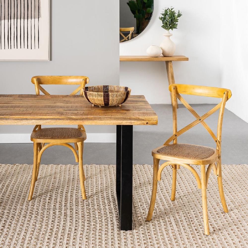 Lolahome Silla De Comedor Aspas Natural