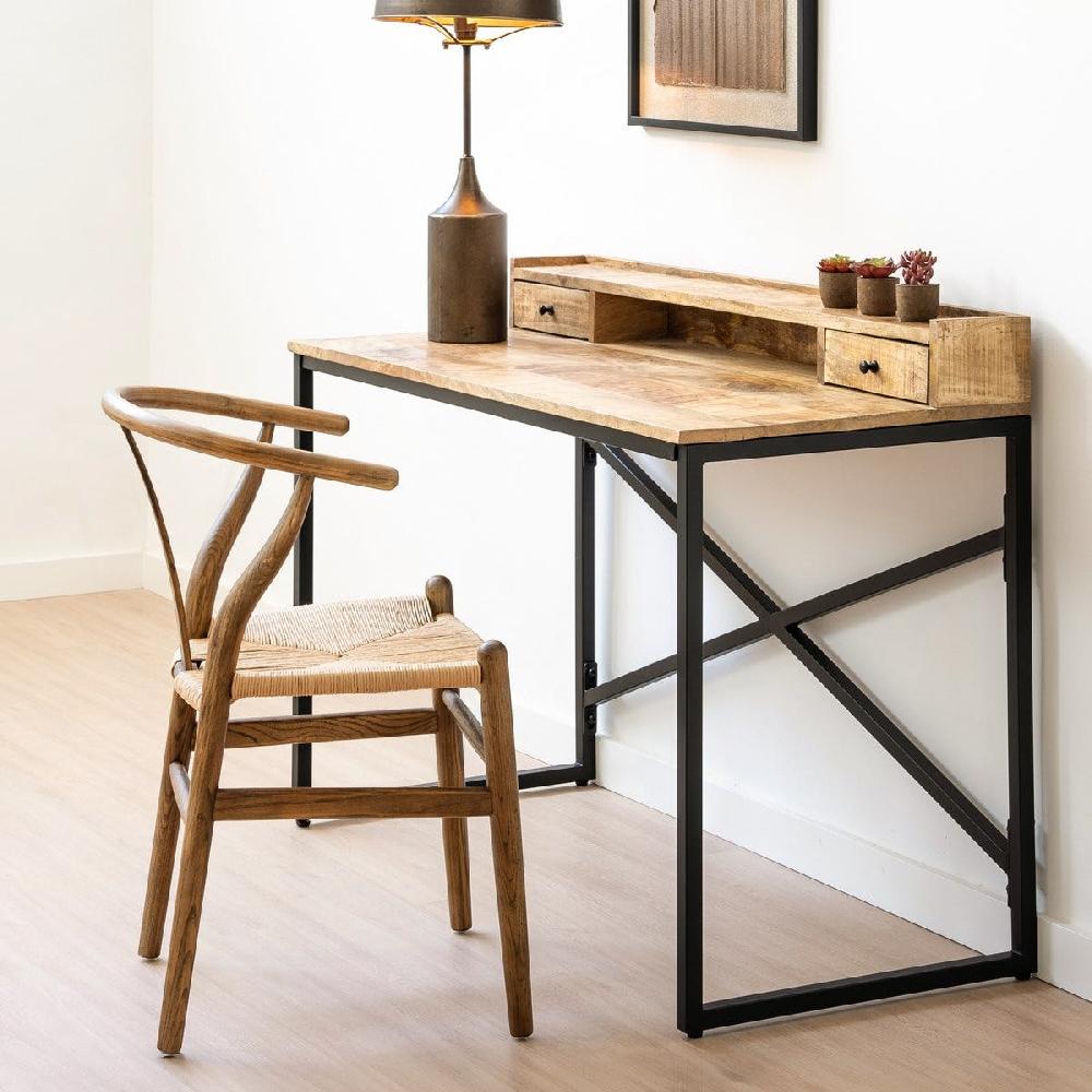 lolahome Silla de comedor Ming marrón oscuro