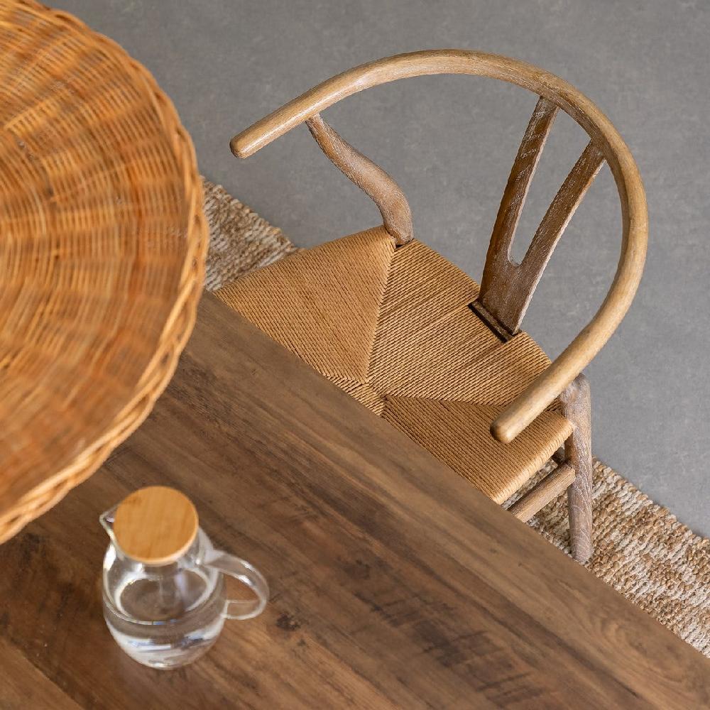 lolahome Silla de comedor Ming marrón