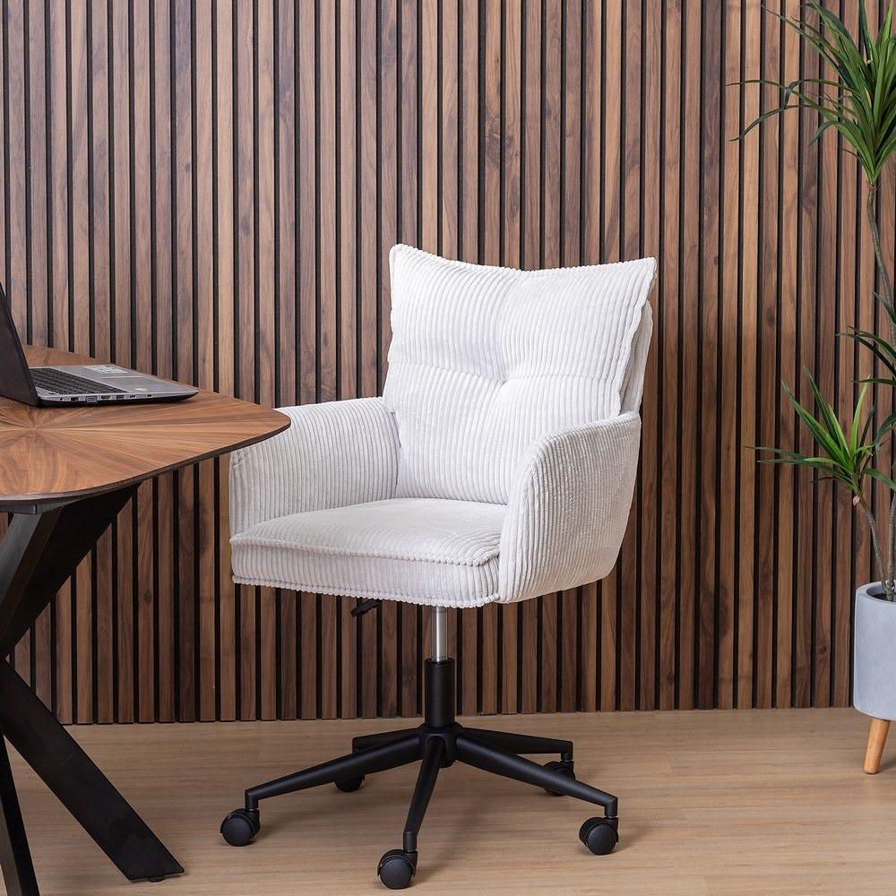 lolahome Silla de escritorio blanca