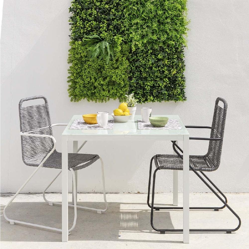 lolahome Silla de jardín Antea apilable con brazos