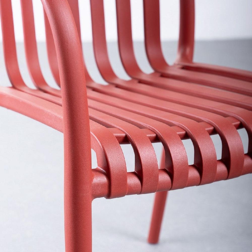 Lolahome Silla De Jardín Apilable Deba Rojo Teja