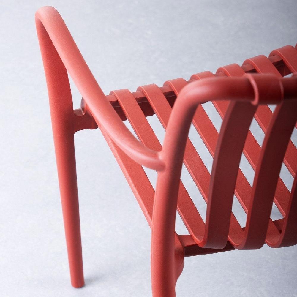 Lolahome Silla De Jardín Apilable Deba Rojo Teja