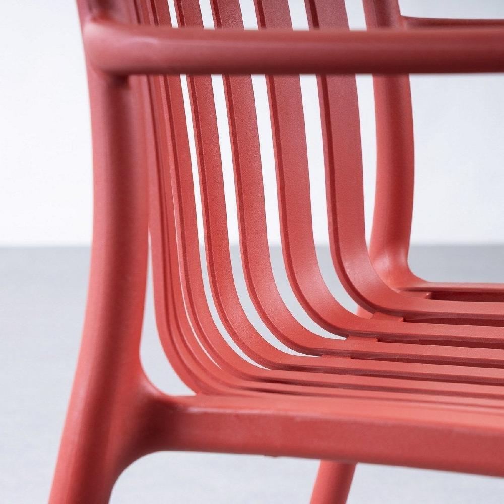 Lolahome Silla De Jardín Apilable Deba Rojo Teja