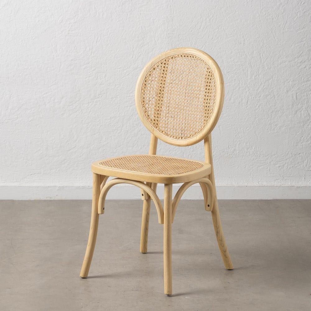 lolahome Silla de rejilla natural