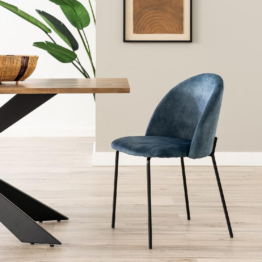 Lolahome Silla Gina Ovalo Azul