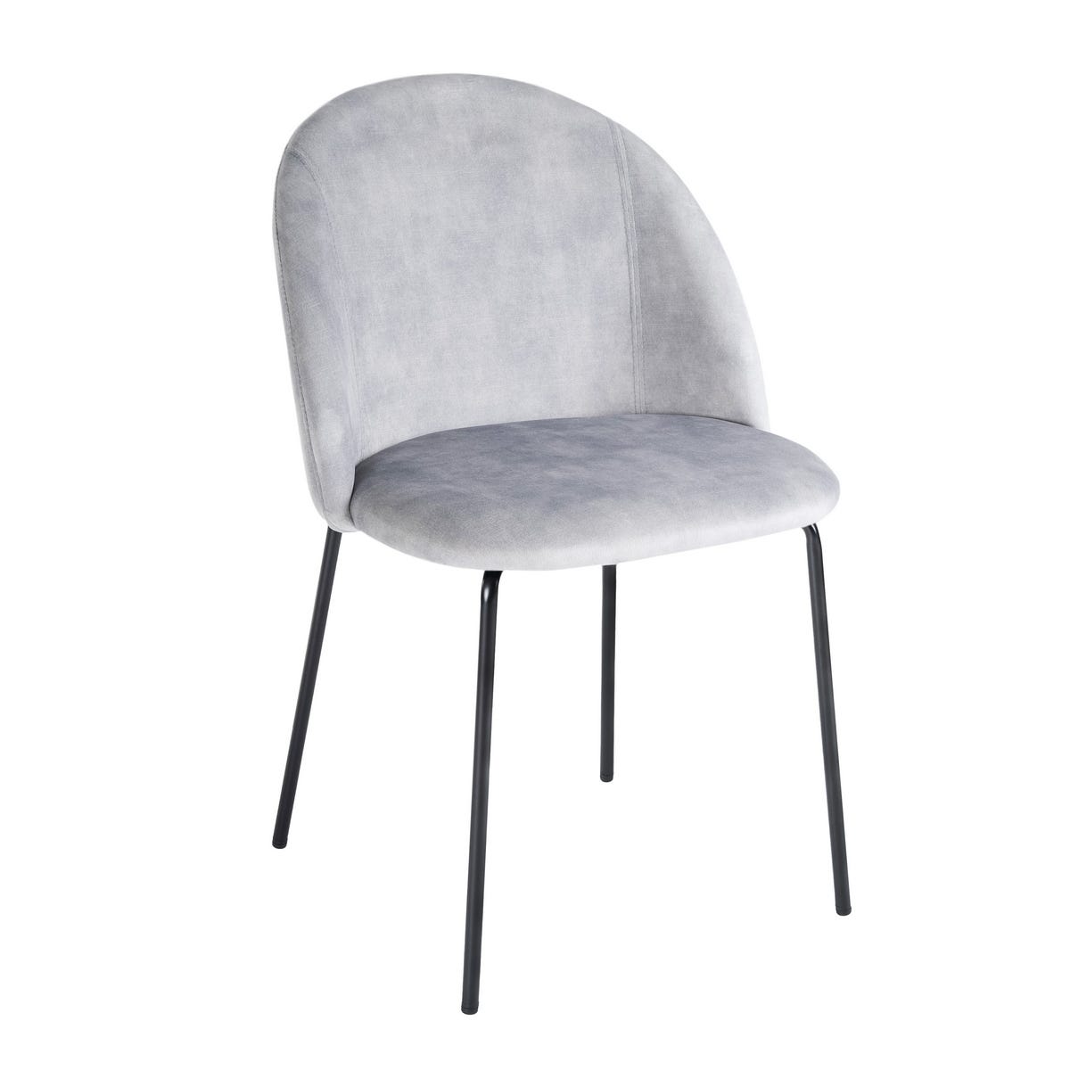 Lolahome Silla Gina Ovalo Gris