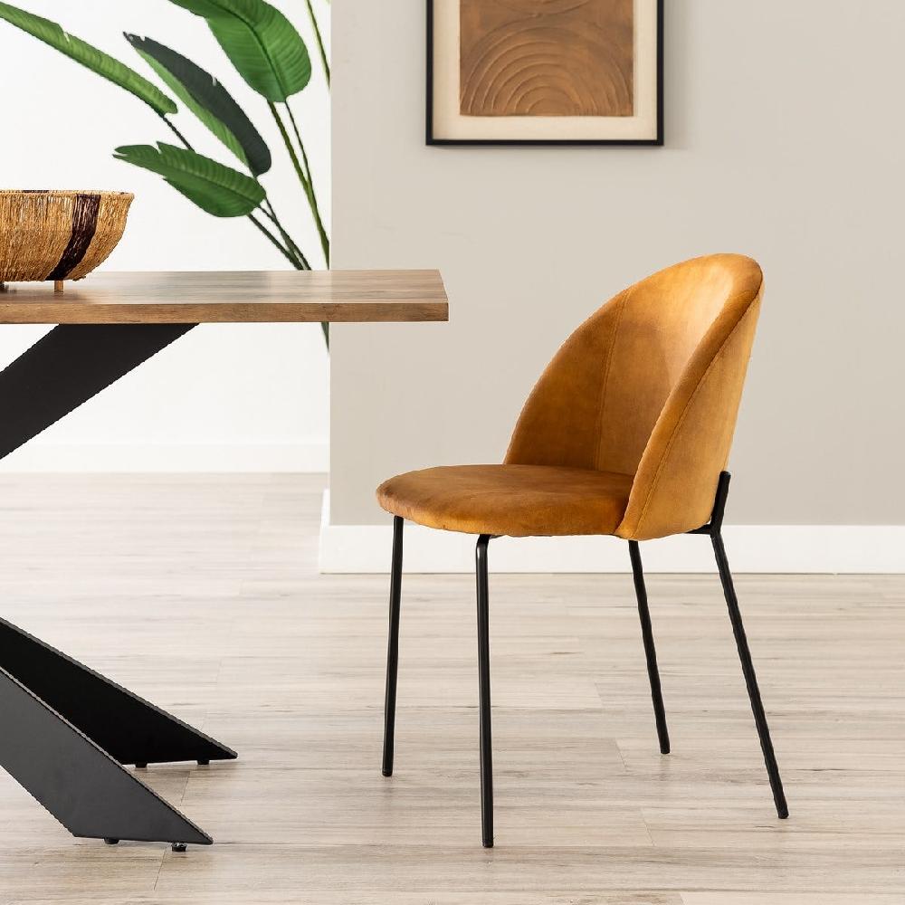 lolahome Silla Gina Ovalo ocre