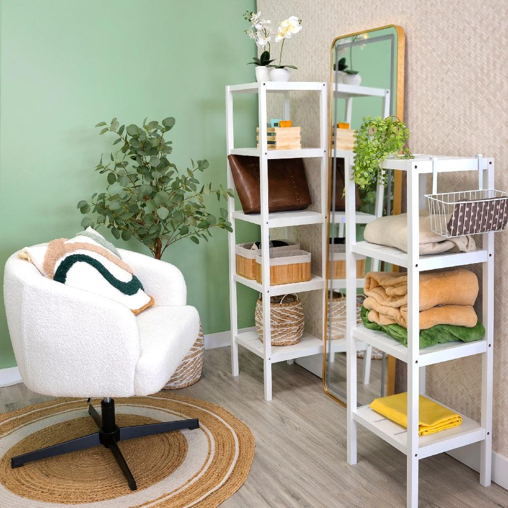 Lolahome Sillón Giratorio Lena Blanco