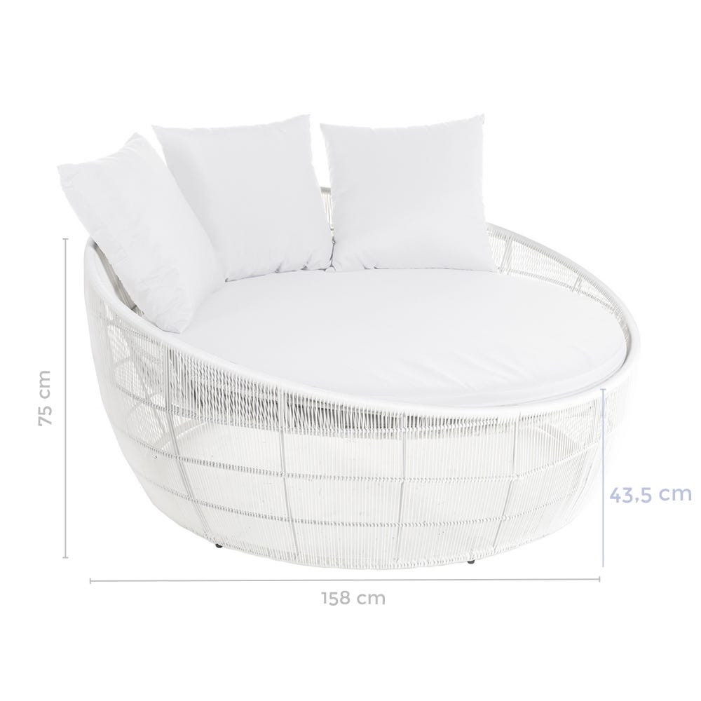 Lolahome Sofá De Jardín Redondo Dido