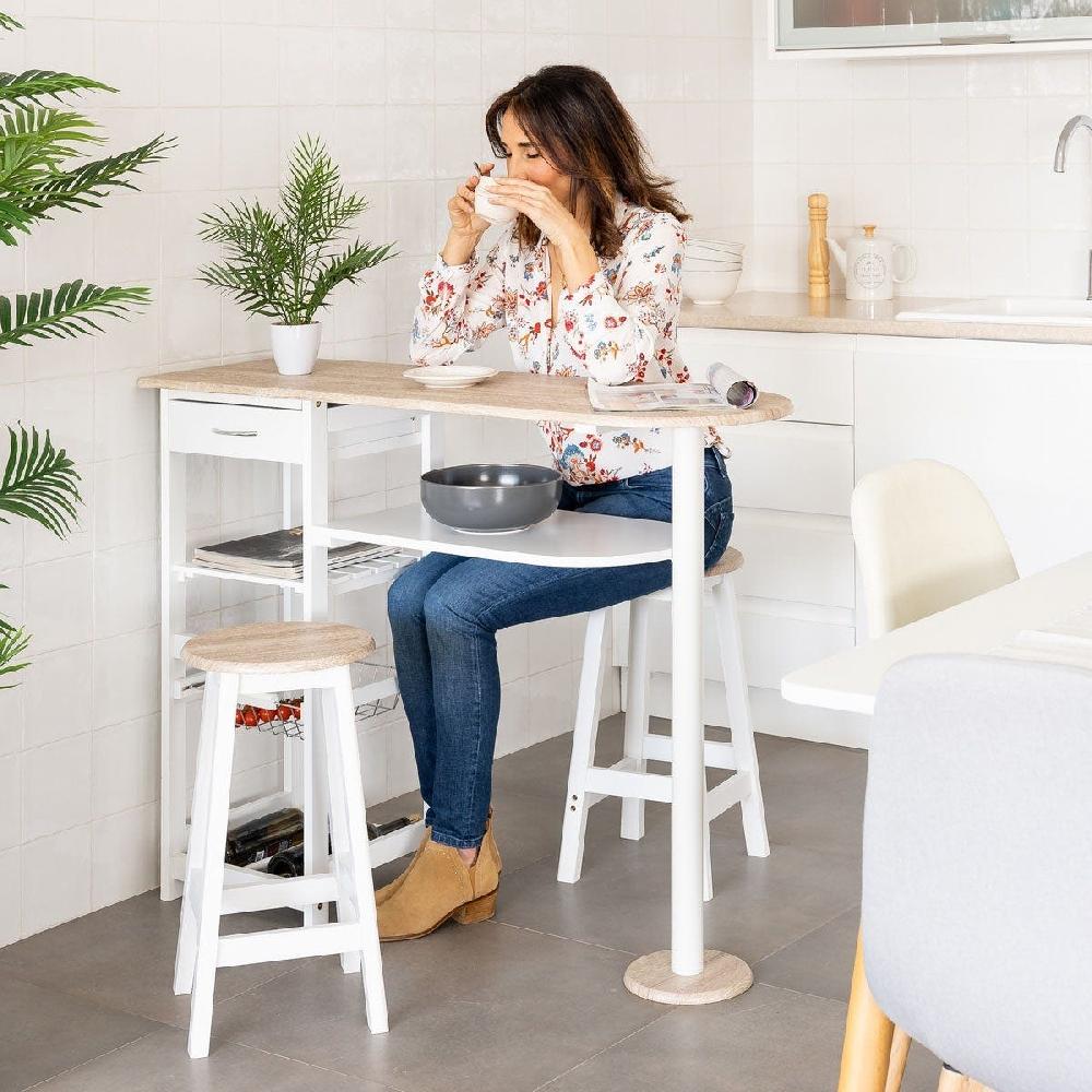 Lolahome Taburete De Cocina De Madera De 54 Cm