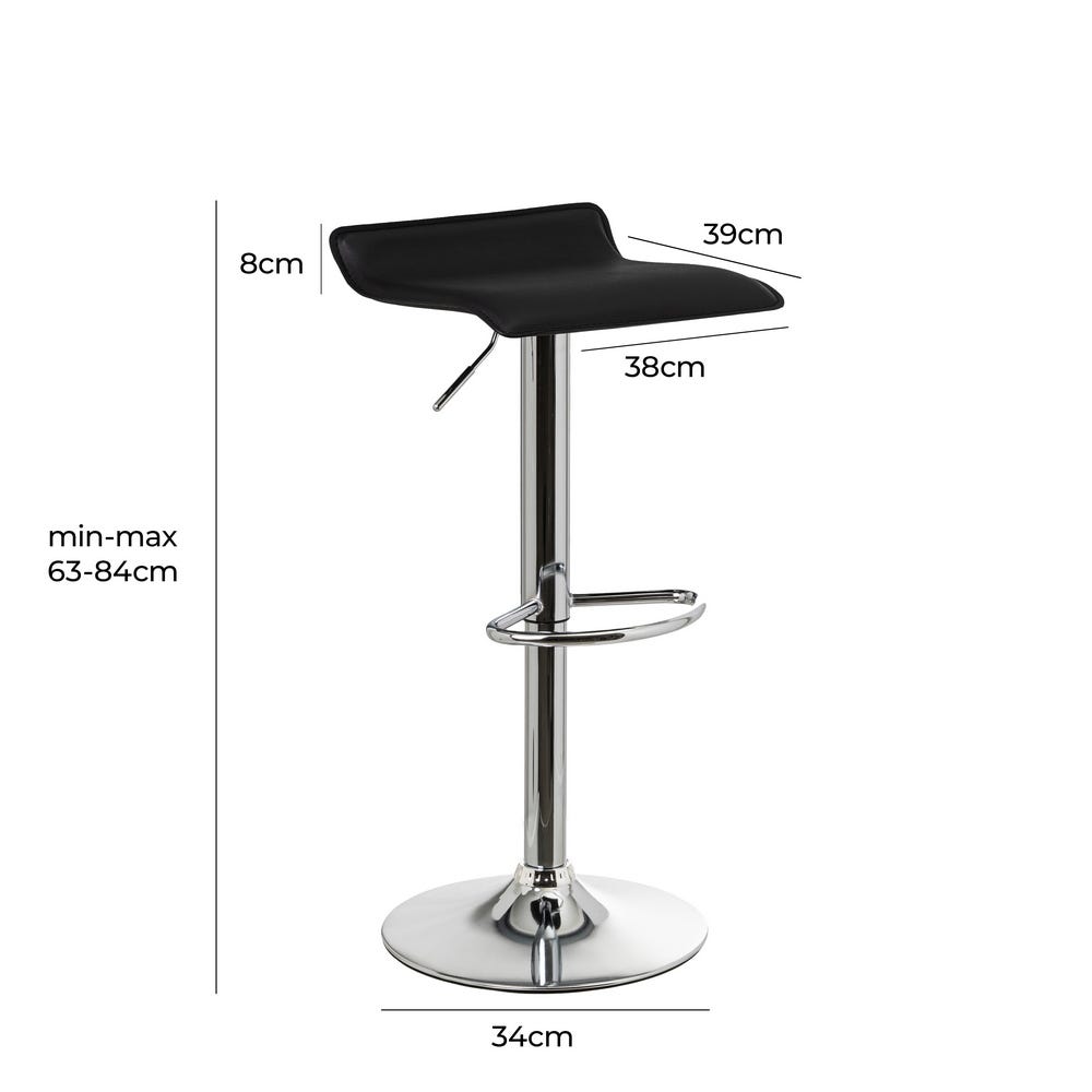 Lolahome Taburete Giratorio Cuadrado De 63-84 Cm