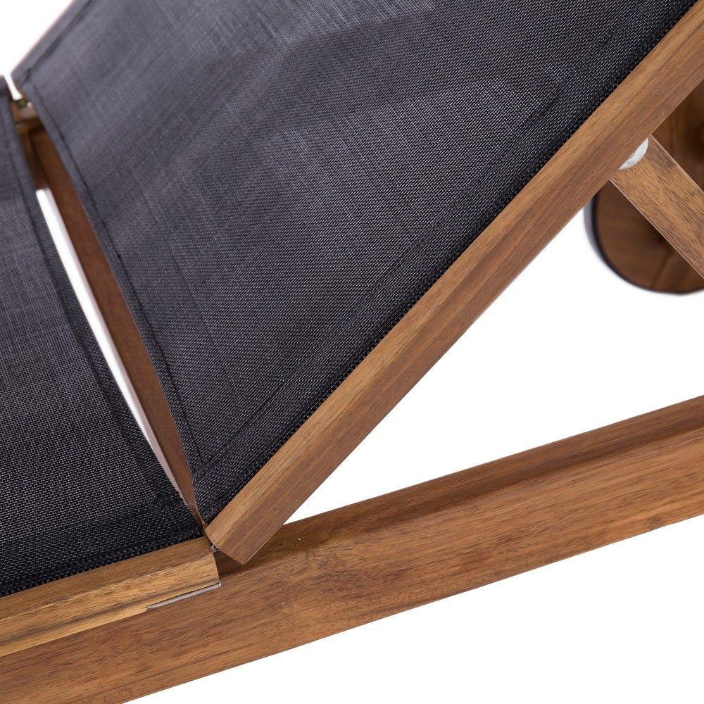 Lolahome Tumbona Jardín Negro