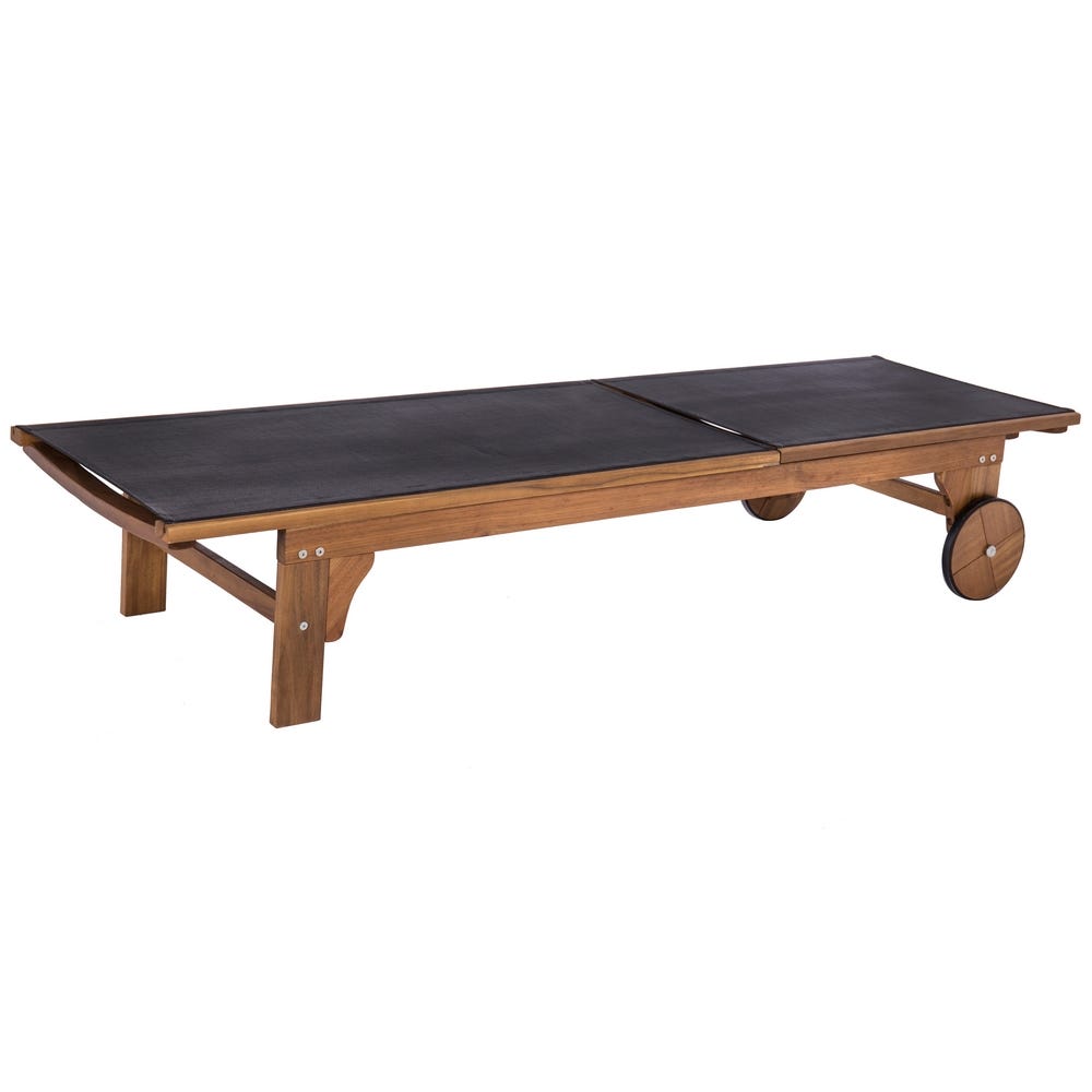 lolahome Tumbona jardín negro