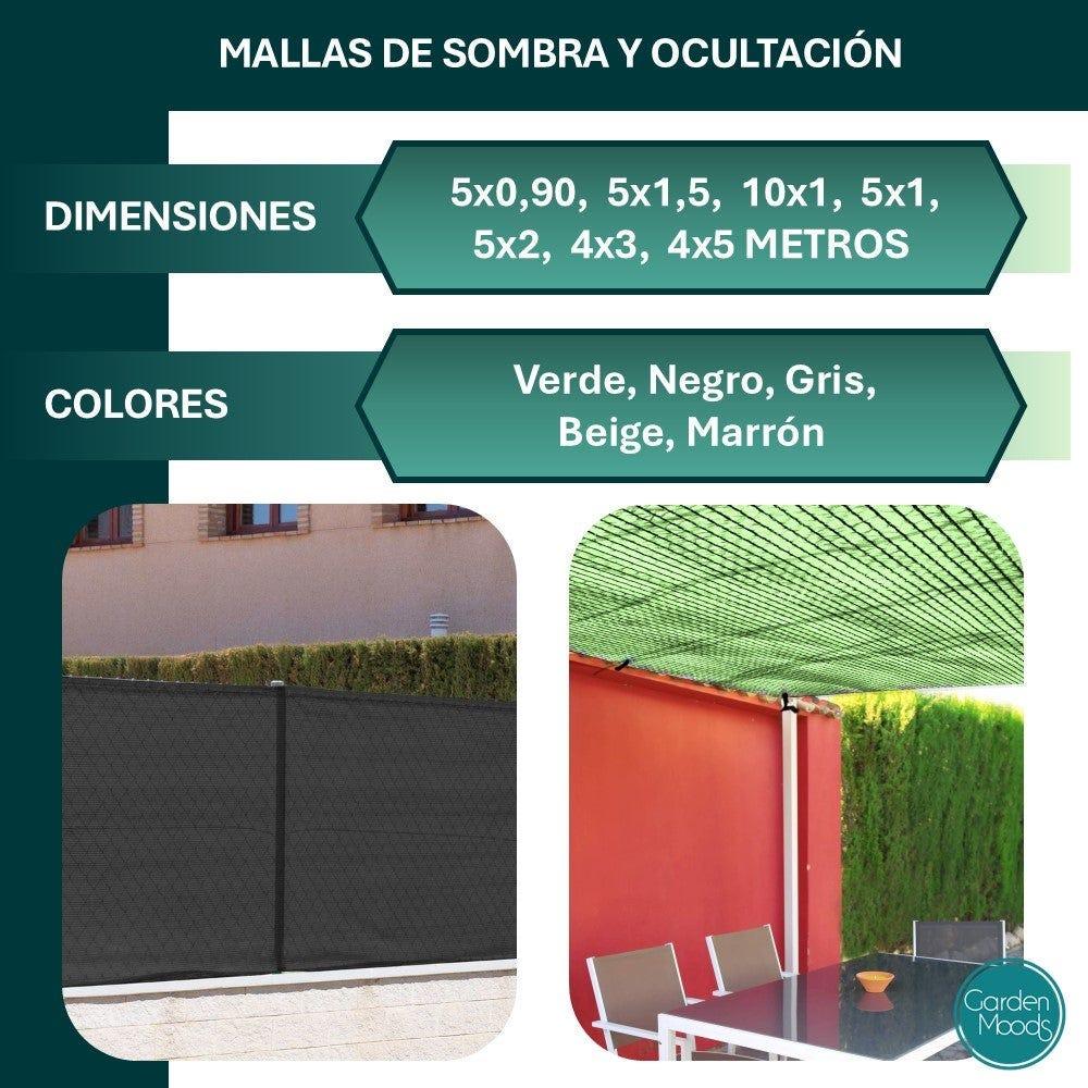 Lolahome Malla De Sombreo Con 80 % Densidad De Ocultación Verde De HDPE De 5x1 5 Metros