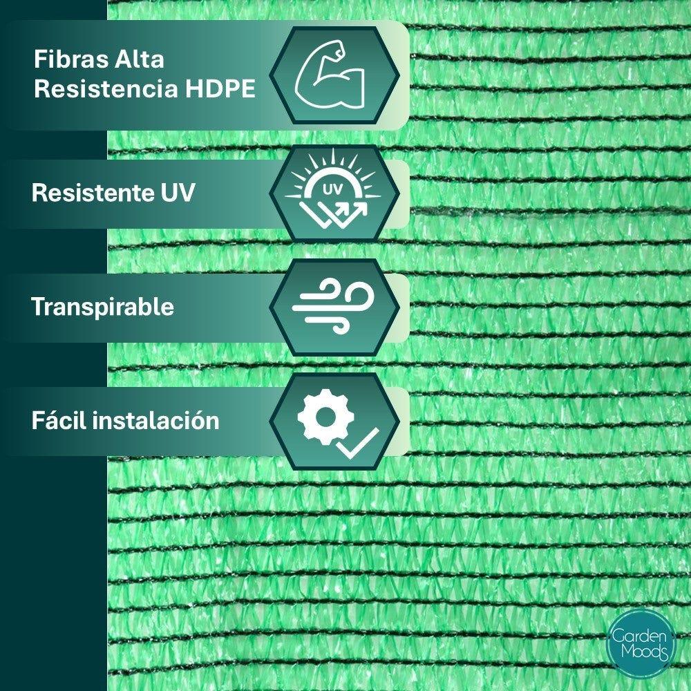 lolahome Malla de sombreo con 80 % densidad de ocultación verde de HDPE de 10x1 metros
