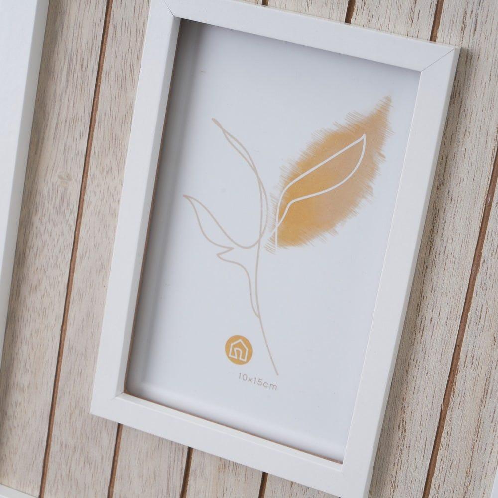 lolahome Marco de madera alistonada para fotos de 15x10 cm