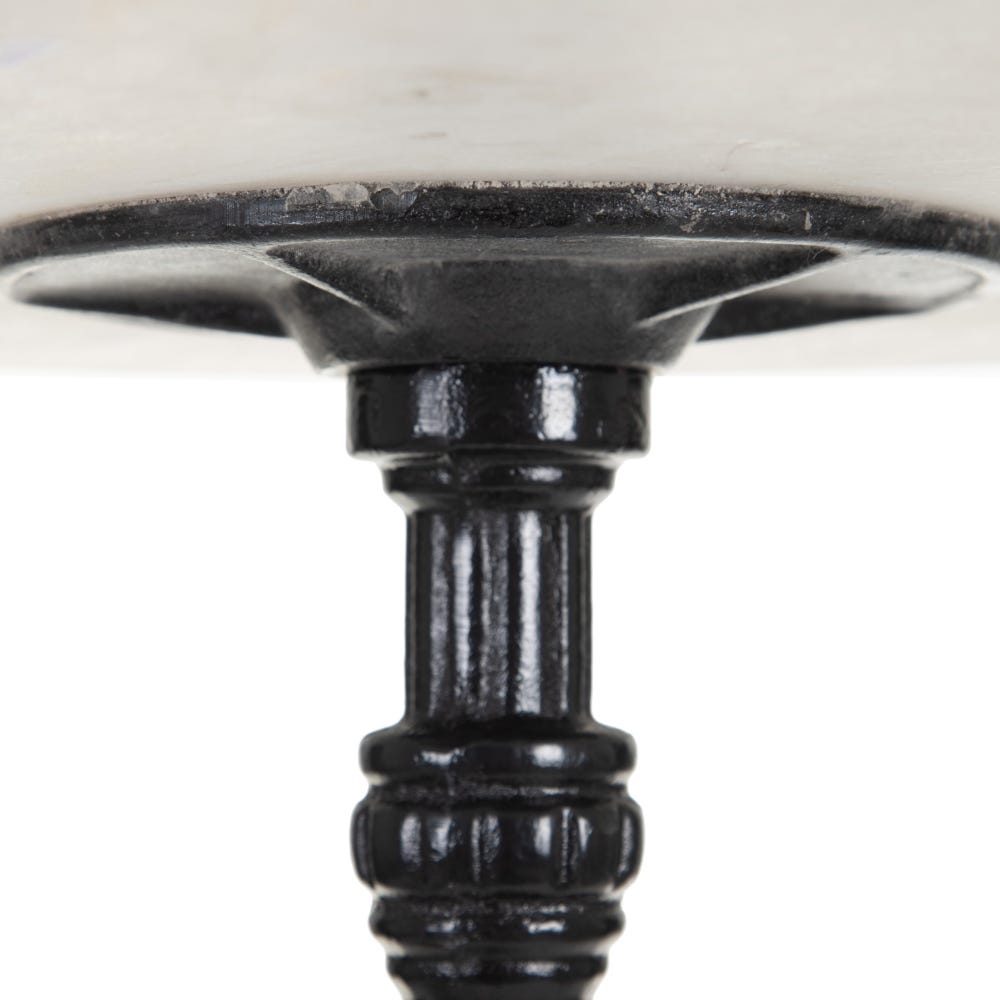 Lolahome Mesa Auxiliar Alta De Mármol Blanco De 50 X110 Cm