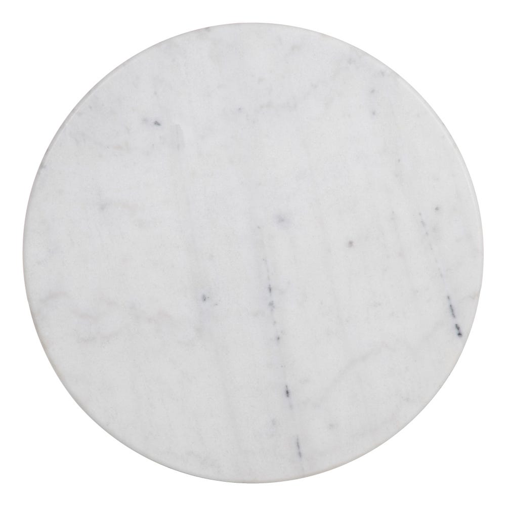 lolahome Mesa auxiliar alta de mármol blanco de 50 x110 cm