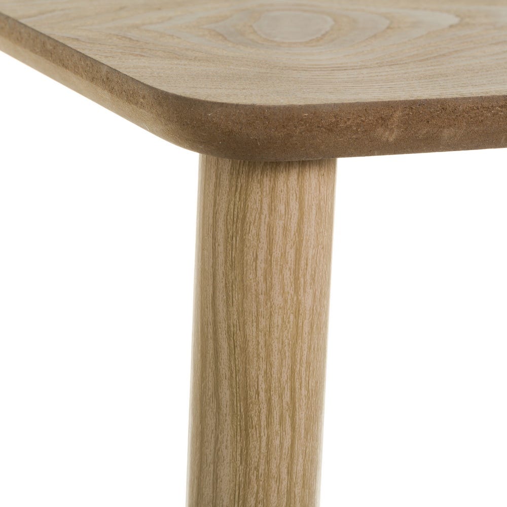 Lolahome Mesa Auxiliar De Madera De Pino Beige De 47x34x40 Cm