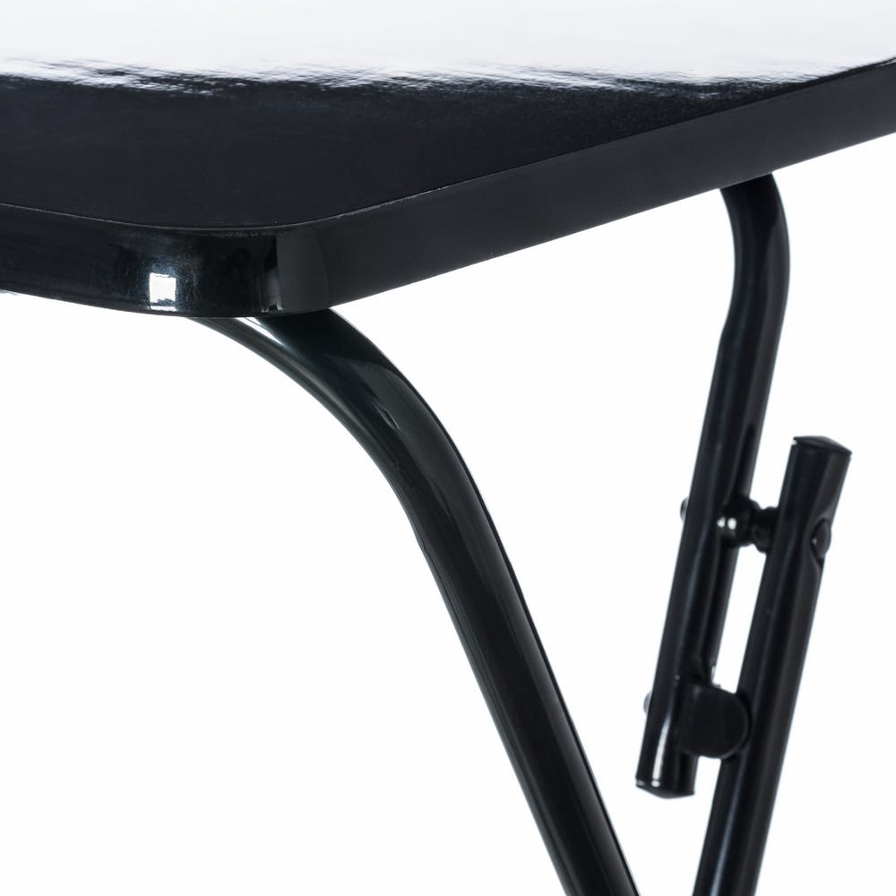 Lolahome Mesa Auxiliar Plegable De Metal Y Madera De 48x38x66 Cm